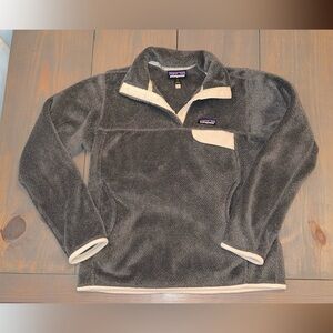 Patagonia Women’s Re-Tool Pullover Snap Fleece Jacket Small Grey